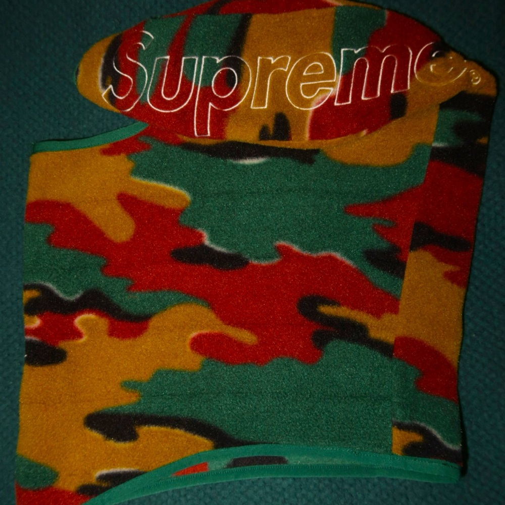 Supreme Camo Hat Polartec® Zip Baclava (zip up ski mask)